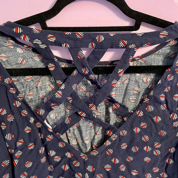 Polka Dot Top With Back Detail - Picture 2 of 6